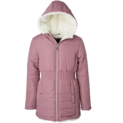 Limited Too Toddler Girl Midweight Long Puffer Jacket With Baby Fur Lining