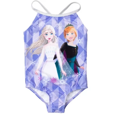 Disney Princess Anna Elsa Frozen Girls 2 Pack One Piece Bathing Suits Little Kid To Big Kid 5 Disney Princess Anna Elsa Frozen Girls 2 Pack One Piece Bathing Suits Little Kid To Big Kid - Image 5