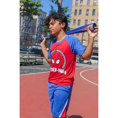 Marvel Spider-Man Graphic T-Shirt Tank Top And Shorts 3 Piece Outfit Set 1 Marvel Spider-Man Graphic T-Shirt Tank Top And Shorts 3 Piece Outfit Set
