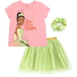 Disney Princess Disney Moana Princess Frozen Rapunzel Jasmine Belle Girls T-Shirt Tulle Skirt And Scrunchie 3 Piece Outfit Set Little Kid To Big Kid -ActiveMode Sales Store GUEST 4db31d9d 3e58 4862 9ecf 5a2867c00b2e