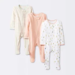 Baby Girls' 3pk Tight Fit Zip-Up Sleep N' Play - Cloud Island™ -ActiveMode Sales Store GUEST 4e004300 8d9d 4aa4 b06b 9a01dc986e2b