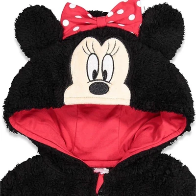 Disney Minnie Mouse Baby Girls Zip Up Fur Hoodie Newborn To Infant 5 Disney Minnie Mouse Baby Girls Zip Up Fur Hoodie Newborn To Infant - Image 5