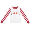 Bioworld Sweet But Strong Youth Girls Red & White Striped Long Sleeve Shirt & Sleep Pants Set