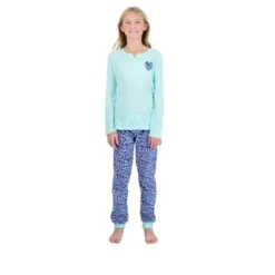 Sleep On It Girls 2-Piece Fleece Pajama Set - Love