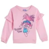 TROLLS Poppy Little Girls Ruffle French Terry T-Shirt Legging Set Pink