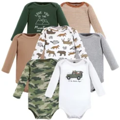 Hudson Baby Infant Boy Cotton Long-Sleeve Bodysuits, Animal Adventure 7-Pack -ActiveMode Sales Store GUEST 50db54a0 d36c 4488 81c0 f2773c72f6a1
