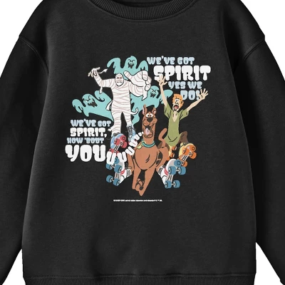 Scooby-Doo Scooby Doo We've Got Spirit Crew Neck Long Sleeve Black Youth Sweatshirt 1 Scooby-Doo Scooby Doo We've Got Spirit Crew Neck Long Sleeve Black Youth Sweatshirt