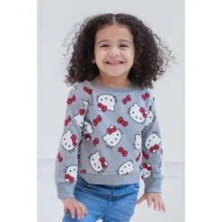 Hello Kitty Girls French Terry Sweatshirt Little Kid To Big Kid