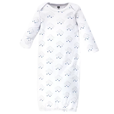 Hudson Baby Infant Boy Cotton Long-Sleeve Gowns 3pk, Cloud Mobile Blue, 0-6 Months 3 Hudson Baby Infant Boy Cotton Long-Sleeve Gowns 3pk, Cloud Mobile Blue, 0-6 Months - Image 3
