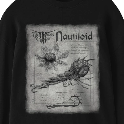 Dungeons & Dragons Nautiloids Design Youth Black Long Sleeve Crew Neck Tee 1 Dungeons & Dragons Nautiloids Design Youth Black Long Sleeve Crew Neck Tee