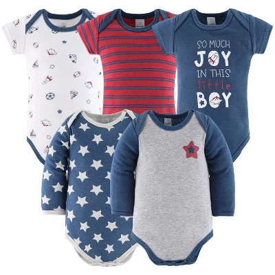 The Peanutshell Boy Stuff Newborn Layette Set For Baby Boys, 30-Pieces, Blue/Red, 0-3 Months 1 The Peanutshell Boy Stuff Newborn Layette Set For Baby Boys, 30-Pieces, Blue/Red, 0-3 Months