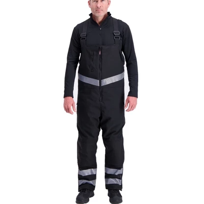RefrigiWear Mens Insulated Softshell Enhanced Visibility Reflective Bib Overalls 2 RefrigiWear Mens Insulated Softshell Enhanced Visibility Reflective Bib Overalls - Image 2