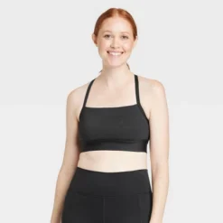 Women's Light Support Brushed Sculpt Halter Midline Sports Bra - All In Motion™ -ActiveMode Sales Store GUEST 547cf2e2 d5ad 4ab5 acb7 43c06769ffab