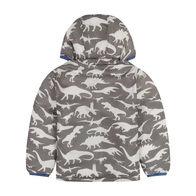 Andy & Evan Infant Mid Blue Dinos Reversible Puffer 2 Andy & Evan Infant Mid Blue Dinos Reversible Puffer - Image 2