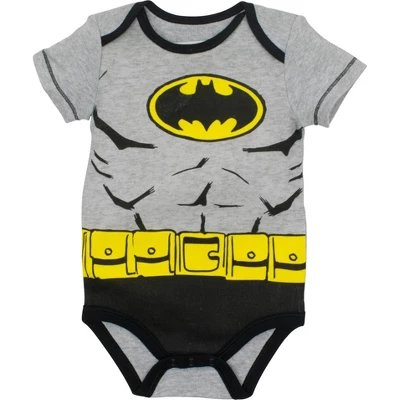 DC Comics Justice League Batman Joker Riddler Newborn Baby Boys 5 Pack Short Sleeve Bodysuits 1 DC Comics Justice League Batman Joker Riddler Newborn Baby Boys 5 Pack Short Sleeve Bodysuits
