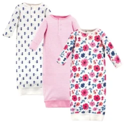 Touched By Nature Baby Girl Organic Cotton Henley Long-Sleeve Gowns 3pk, Garden Floral -ActiveMode Sales Store GUEST 58a4ccb5 7bd2 4447 9571 4fb59e3fd59f