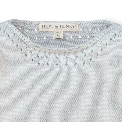 Hope & Henry Girls' Organic Cotton Pointelle Detail Sweater, Infant 1 Hope & Henry Girls' Organic Cotton Pointelle Detail Sweater, Infant