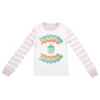 Bioworld Rainbow Dreams Youth Girls Pink & White Striped Long Sleeve Shirt & Sleep Pants Set