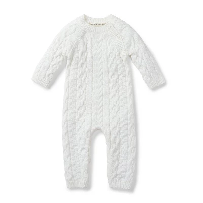 Hope & Henry Baby Cable Knit Sweater Romper 5 Hope & Henry Baby Cable Knit Sweater Romper - Image 5