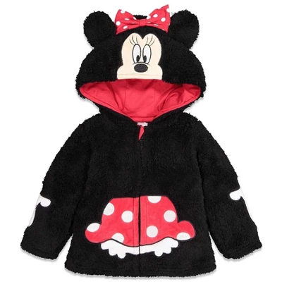 Disney Minnie Mouse Baby Girls Zip Up Fur Hoodie Newborn To Infant 7 Disney Minnie Mouse Baby Girls Zip Up Fur Hoodie Newborn To Infant - Image 7