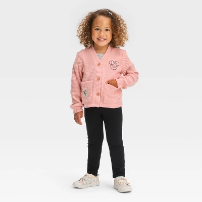 Toddler Girls' Mickey Mouse & Friends Cardigan - Pink 2 Toddler Girls' Mickey Mouse & Friends Cardigan - Pink - Image 2