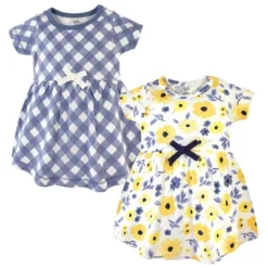 Touched By Nature Baby And Toddler Girl Organic Cotton Short-Sleeve Dresses 2pk, Yellow Garden -ActiveMode Sales Store GUEST 5ee7e25e 59f1 4729 a469 efd64c3fe03a