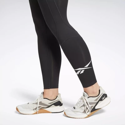 Reebok Workout Ready Vector Leggings Womens Athletic Leggings 3 Reebok Workout Ready Vector Leggings Womens Athletic Leggings - Image 3