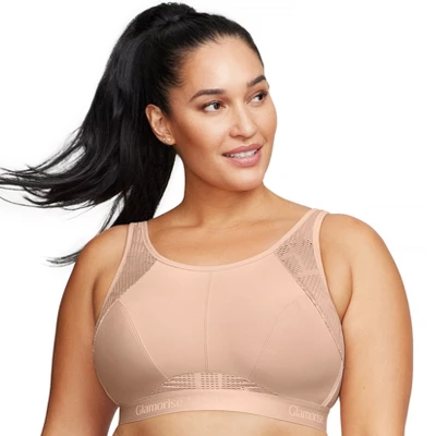 Glamorise Womens No-Sweat Mesh Sports Wirefree Bra 1068 Café 5 Glamorise Womens No-Sweat Mesh Sports Wirefree Bra 1068 Café - Image 5