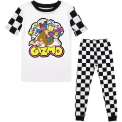 Gremlins Gizmo Snacks Youth Black & White Checkered Sleep Set -ActiveMode Sales Store GUEST 63971a85 0915 41f5 8ad1 242a729dea03