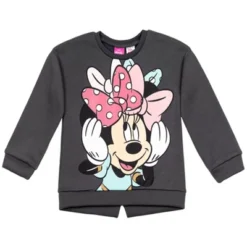 Disney Minnie Mouse Fleece Pullover Sweatshirt Pants Set Gray