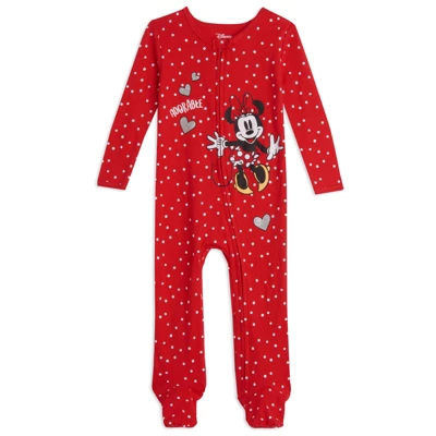 Disney Minnie Mouse Baby Girls 2 Pack Zip Up Sleep N' Play Coveralls Newborn To Infant 2 Disney Minnie Mouse Baby Girls 2 Pack Zip Up Sleep N' Play Coveralls Newborn To Infant - Image 2