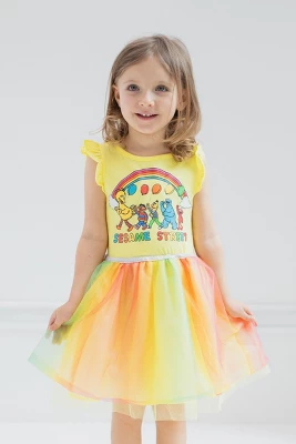 Sesame Street Elmo Cookie Monster Big Bird Baby Girls Tulle Dress Infant 2 Sesame Street Elmo Cookie Monster Big Bird Baby Girls Tulle Dress Infant - Image 2