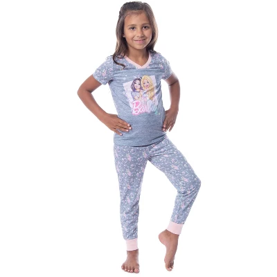 Barbie Girls' Unicorn Barbie Skipper Shirt And Pants Jogger Pajama Set Grey 4 Barbie Girls' Unicorn Barbie Skipper Shirt And Pants Jogger Pajama Set Grey - Image 4