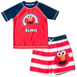 Sesame Street Elmo Baby Pullover Rash Guard And Swim Trunks Outfit Set Toddler -ActiveMode Sales Store GUEST 66ba67e5 888d 4bde a1ea 4ebc89881264