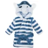 Hudson Baby Infant Boy 2Pc Plush Animal Face Bathrobe, Pirate Elephant Hedgehog, 0-9 Months