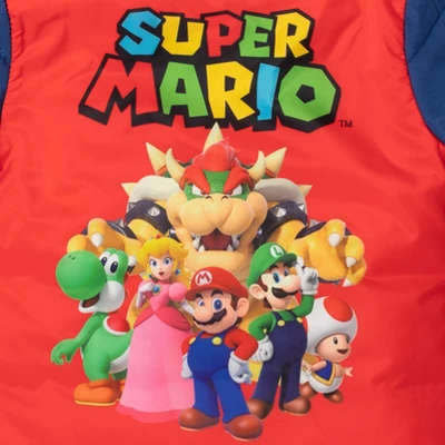 SUPER MARIO Nintendo Toad Bowser Luigi Puffer Jacket Little Kid To Big Kid 4 SUPER MARIO Nintendo Toad Bowser Luigi Puffer Jacket Little Kid To Big Kid - Image 4