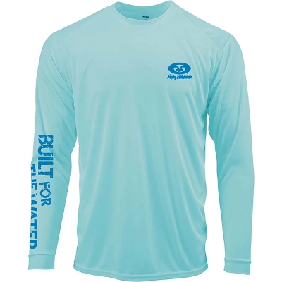 Flying Fisherman Built For Water Performance Long Sleeve T-Shirt - Aqua 3 Flying Fisherman Built For Water Performance Long Sleeve T-Shirt - Aqua - Image 3