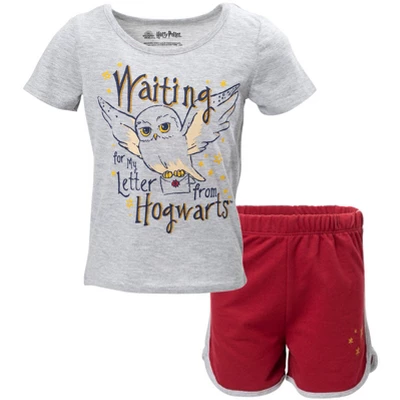 Harry Potter Hedwig Owl Girls T-Shirt And French Terry Shorts Outfit Set Little Kid To Big Kid 6 Harry Potter Hedwig Owl Girls T-Shirt And French Terry Shorts Outfit Set Little Kid To Big Kid - Image 6
