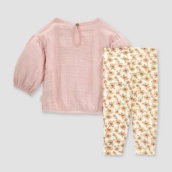 Burt's Bees Baby Burt's Bees Baby® Gauze Tunic & Ditsy Country Floral Leggings Set