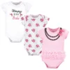 Little Treasure Baby Girl Cotton Bodysuits 3pk, Bestie