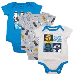 Star Wars Baby Boy's 3 Piece Graphic Printed Bodysuit Creeper With Snap Crotch Button And Shoulder Flaps Bundle Set For Infant -ActiveMode Sales Store GUEST 6d1d2cf7 4d88 4ee0 a853 4bb14e3ea0ad