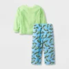 Toddler Boys' 2pc Star Wars Baby Yoda Fleece Pajama Set - Green