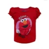 Sesame Street Girl's Elmo Hugs Puff Sleeve Graphic Tee For Infant