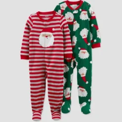Carter's Just One You® Toddler Striped Santa Fleece Footed Pajama Set -ActiveMode Sales Store GUEST 6e4656c6 90ed 4adf 9d1d 201f181a4b6b
