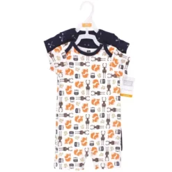 Hudson Baby Infant Boy Cotton Rompers, Forest