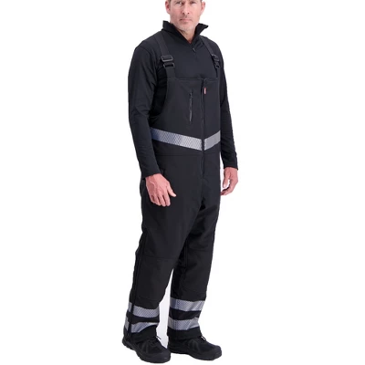 RefrigiWear Mens Insulated Softshell Enhanced Visibility Reflective Bib Overalls 5 RefrigiWear Mens Insulated Softshell Enhanced Visibility Reflective Bib Overalls - Image 5