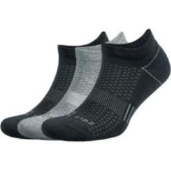 Balega Zulu No Show Running Socks 3-Pack - Black/Gray