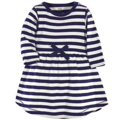 Touched By Nature Baby And Toddler Girl Organic Cotton Long-Sleeve Dresses 2pk, Coral Rose 1 Touched By Nature Baby And Toddler Girl Organic Cotton Long-Sleeve Dresses 2pk, Coral Rose