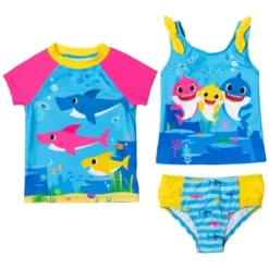 Pinkfong Baby Shark Girls Rash Guard Tankini Top And Bikini Bottom 3 Piece Swimsuit Set Toddler -ActiveMode Sales Store GUEST 717f485e 49ac 49ca ad56 581e0ec52c46