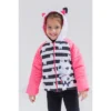 Dreamworks Gabby's Dollhouse Pandy Paws Girls Zip Up Puffer Jacket Little Kid To Big Kid